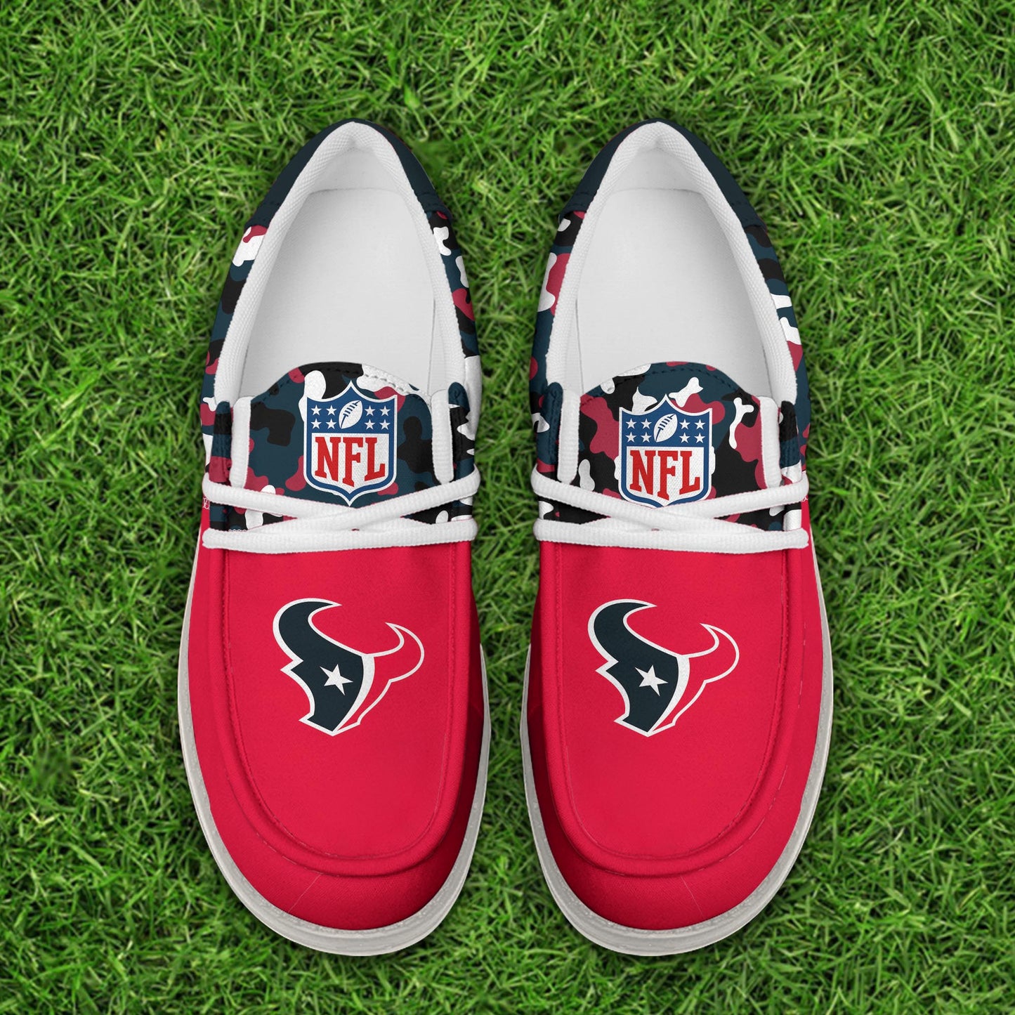 LIMITED EDITION - NEW CUSTOMIZED NFL15 HTT HOUSTON TEXANS LOAFER SHOES
