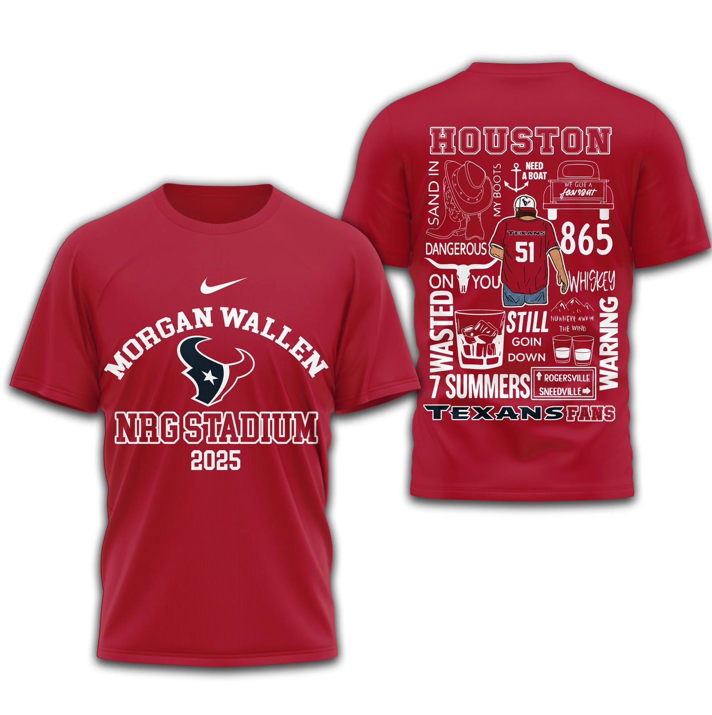 LIMITED EDITION - NEW CUSTOMIZED NFL15 HTT HOUSTON TEXANS T-SHIRT | MULTIPLE COLORS AVAILABLE