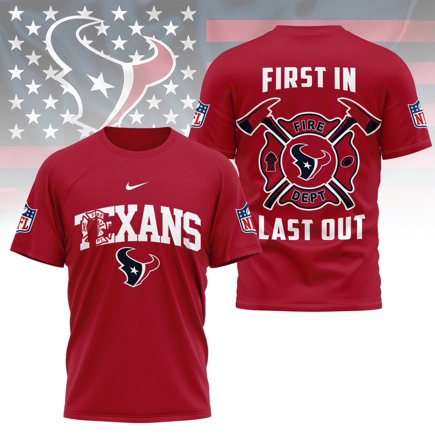 LIMITED EDITION - NEW CUSTOMIZED NFL15 HTT HOUSTON TEXANS T-SHIRT | MULTIPLE COLORS AVAILABLE