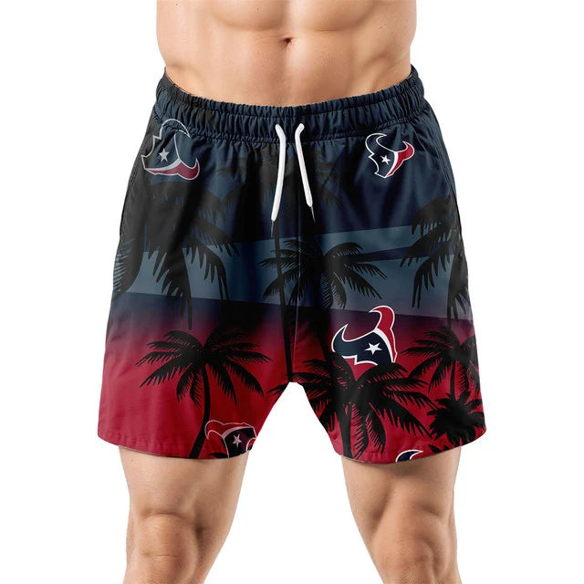 LIMITED EDITION - NEW CUSTOMIZED NFL15 HTT HOUSTON TEXANS UNISEX HAWAIIAN SHIRT & SHORTS SET