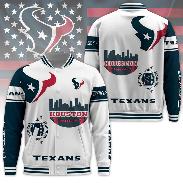 LIMITED EDITION - NEW CUSTOMIZED NFL15 HTT HOUSTON TEXANS BASEBALL JACKET