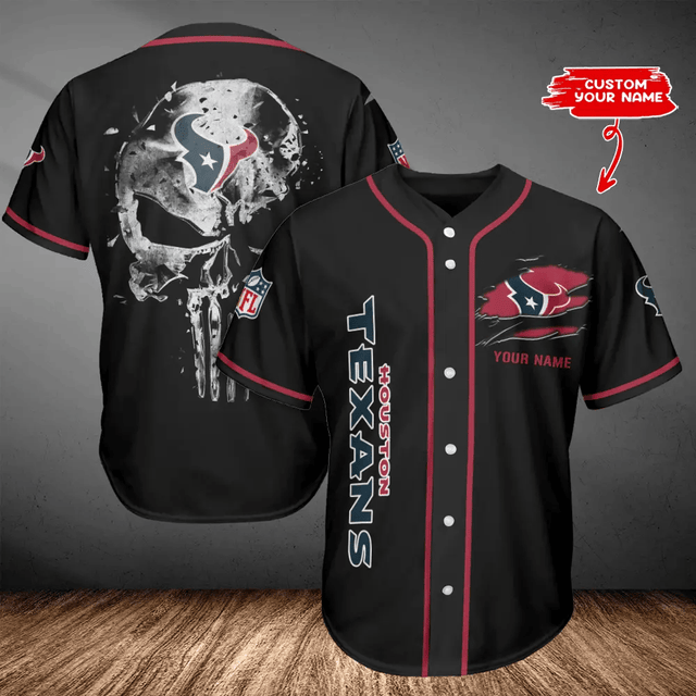 LIMITED EDITION - NEW CUSTOMIZED NFL15 HTT HOUSTON TEXANS BASEBALL JERSEY