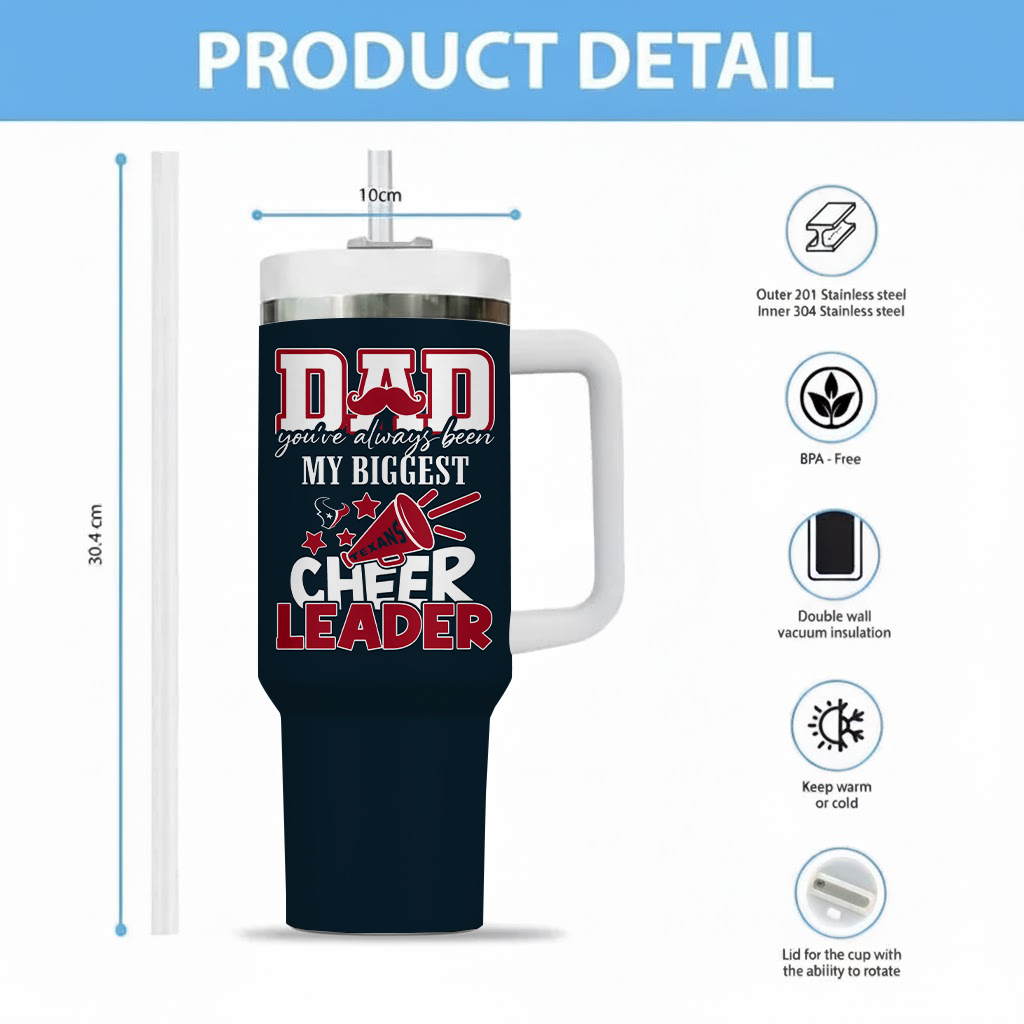 [SPECIAL OFFER] NEW CUSTOMIZED NFL15 HTT HOUSTON TEXANS 40OZ TUMBLER