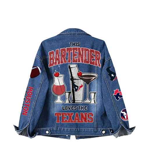 LIMITED EDITION - NEW CUSTOMIZED NFL15 HTT HOUSTON TEXANS DENIM JACKET