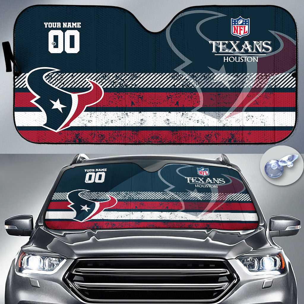LIMITED EDITION - NEW CUSTOMIZED NFL15 HTT HOUSTON TEXANS AUTO WINDSHIELD SHADE