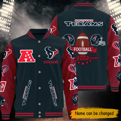 LIMITED EDITION - NEW CUSTOMIZED NFL15 HTT HOUSTON TEXANS BASEBALL JACKET