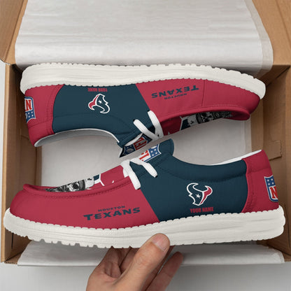 LIMITED EDITION - NEW CUSTOMIZED NFL15 HTT HOUSTON TEXANS LOAFER SHOES
