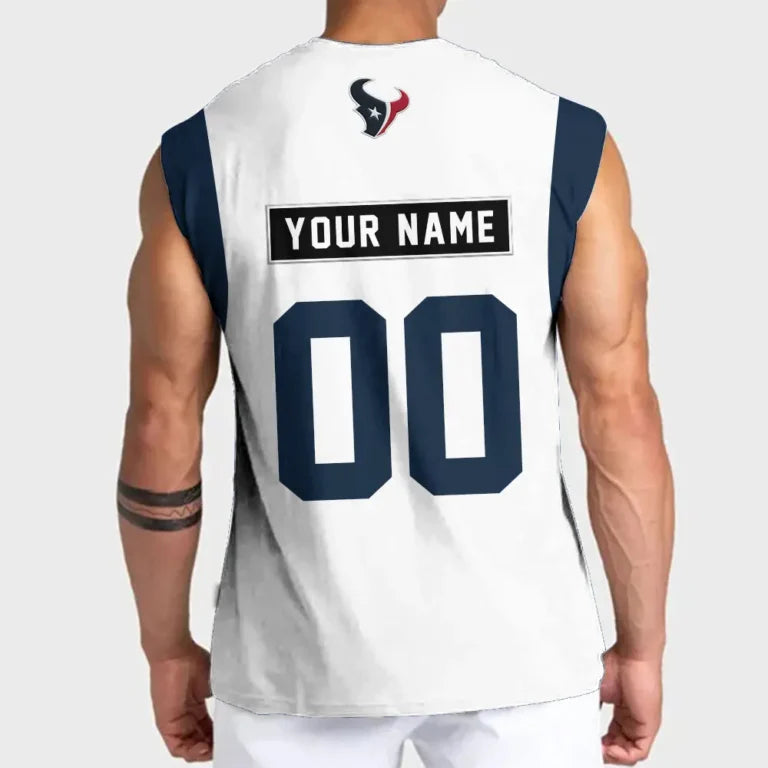 LIMITED EDITION - NEW CUSTOMIZED NFL15 HTT HOUSTON TEXANS TANKTOP & GYM SHIRT