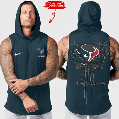 LIMITED EDITION - NEW CUSTOMIZED NFL15 HTT HOUSTON TEXANS HOODED TANK TOP