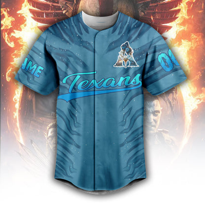 LIMITED EDITION - NEW CUSTOMIZED NFL15 HTT HOUSTON TEXANS BASEBALL JERSEY