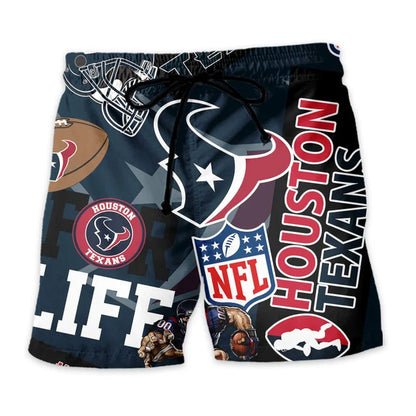 LIMITED EDITION - NEW CUSTOMIZED NFL15 HTT HOUSTON TEXANS UNISEX HAWAIIAN SHIRT & SHORTS SET