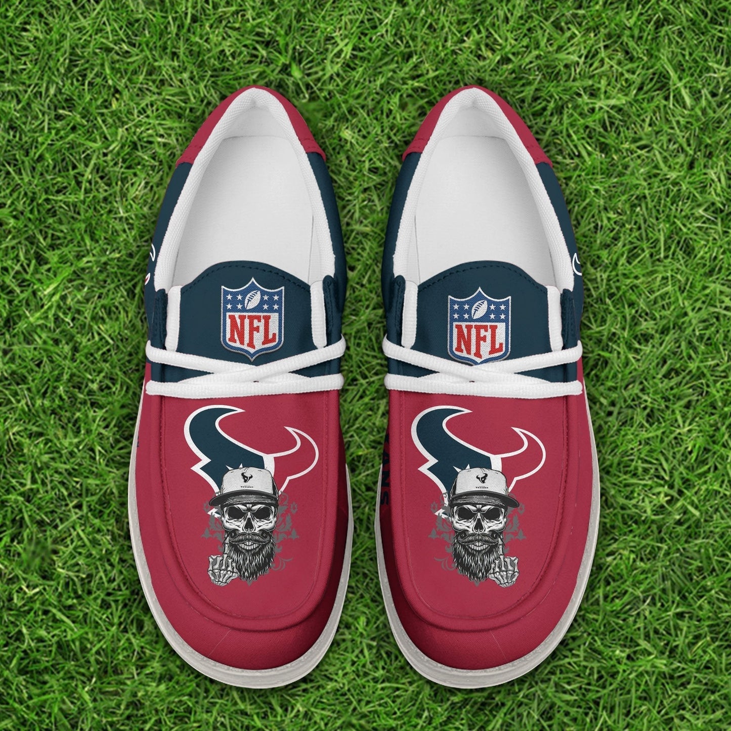 LIMITED EDITION - NEW CUSTOMIZED NFL15 HTT HOUSTON TEXANS LOAFER SHOES