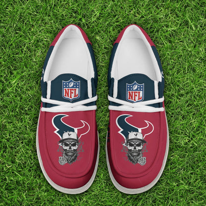 LIMITED EDITION - NEW CUSTOMIZED NFL15 HTT HOUSTON TEXANS LOAFER SHOES