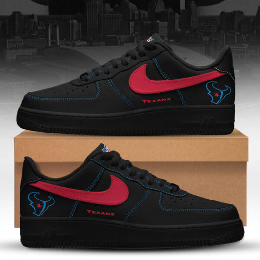 LIMITED EDITION - NEW CUSTOMIZED NFL15 HTT HOUSTON TEXANS AF1 SNEAKERS