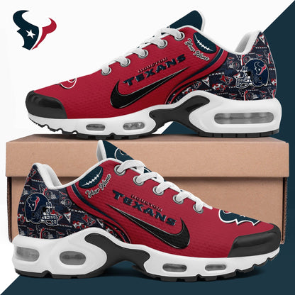 LIMITED EDITION - NEW CUSTOMIZED NFL15 HTT HOUSTON TEXANS UNISEX AIR MAX PLUS SNEAKERS