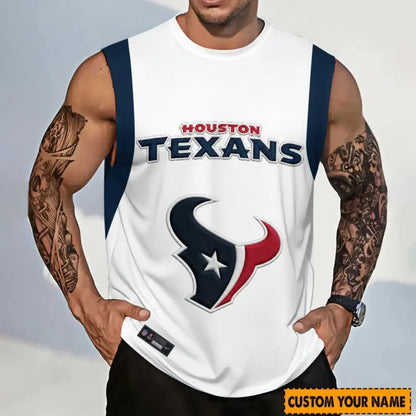 LIMITED EDITION - NEW CUSTOMIZED NFL15 HTT HOUSTON TEXANS TANKTOP & GYM SHIRT