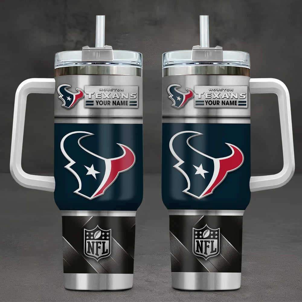 LIMITED EDITION - NEW CUSTOMIZED NFL15 HTT HOUSTON TEXANS TUMBLER CUP