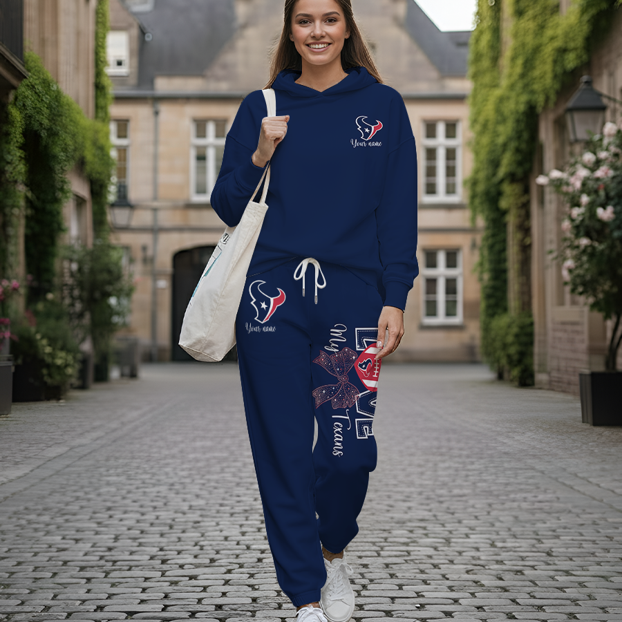 LIMITED EDITION - NEW CUSTOMIZED NFL15 HTT HOUSTON TEXANS HOODIE & LONGPANTS