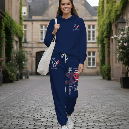 LIMITED EDITION - NEW CUSTOMIZED NFL15 HTT HOUSTON TEXANS HOODIE & LONGPANTS