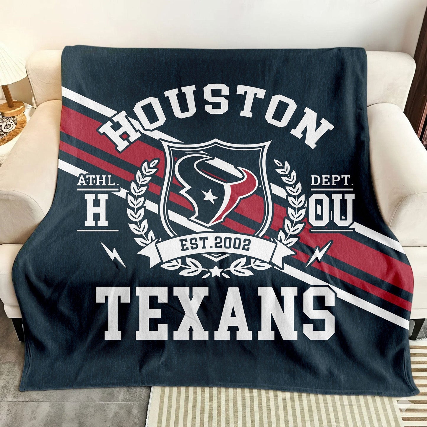 LIMITED EDITION - NEW CUSTOMIZED NFL15 HTT HOUSTON TEXANS NORMAL & FLEECE BLANKET