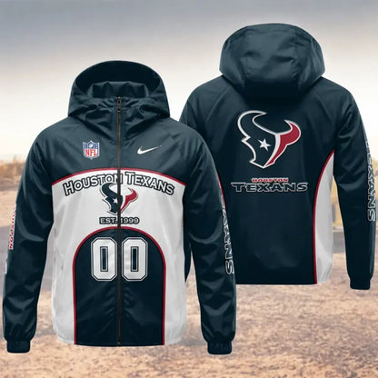 LIMITED EDITION - NEW CUSTOMIZED NFL15 HTT HOUSTON TEXANS WINDBREAKER JACKET