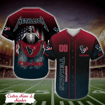 LIMITED EDITION - NEW CUSTOMIZED NFL15 HTT HOUSTON TEXANS BASEBALL JERSEY