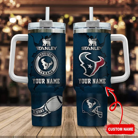 LIMITED EDITION - NEW CUSTOMIZED NFL15 HTT HOUSTON TEXANS TUMBLER CUP