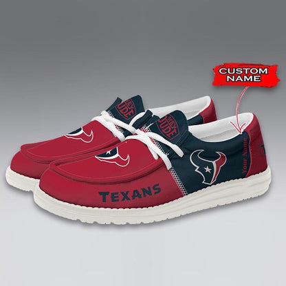LIMITED EDITION - NEW CUSTOMIZED NFL15 HTT HOUSTON TEXANS LOAFER SHOES