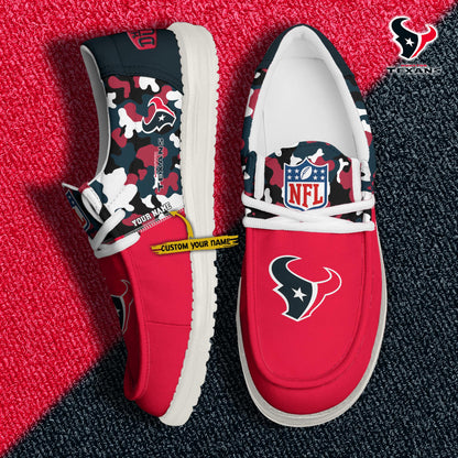 LIMITED EDITION - NEW CUSTOMIZED NFL15 HTT HOUSTON TEXANS LOAFER SHOES