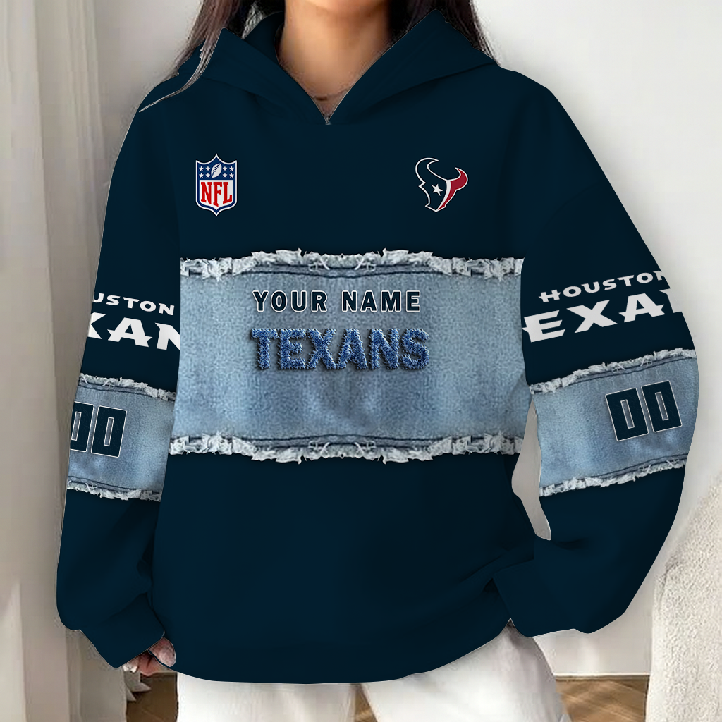 LIMITED EDITION - NEW CUSTOMIZED NFL15 HTT HOUSTON TEXANS UNISEX HOODIE
