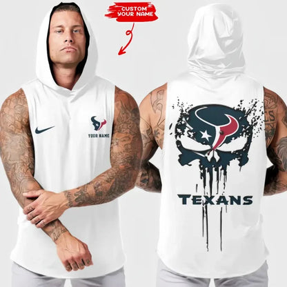 LIMITED EDITION - NEW CUSTOMIZED NFL15 HTT HOUSTON TEXANS HOODED TANK TOP