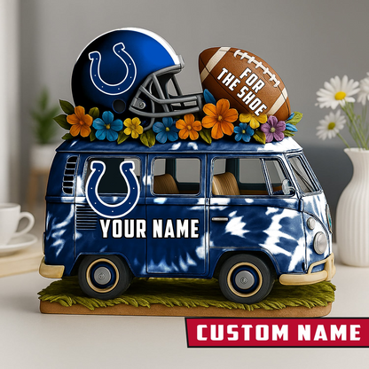 LIMITED EDITION - NEW CUSTOMIZED NFL17 IDC INDIANAPOLIS COLTS BUS ACRYLIC BLOCK