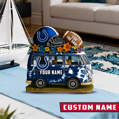 LIMITED EDITION - NEW CUSTOMIZED NFL17 IDC INDIANAPOLIS COLTS BUS ACRYLIC BLOCK