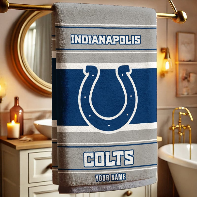LIMITED EDITION - NEW CUSTOMIZED NFL17 IDC INDIANAPOLIS COLTS BEACH & BATH TOWEL (KIDS & ADULTS)