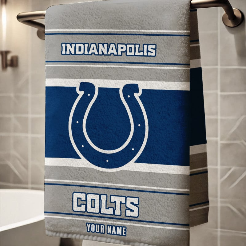 LIMITED EDITION - NEW CUSTOMIZED NFL17 IDC INDIANAPOLIS COLTS BEACH & BATH TOWEL (KIDS & ADULTS)