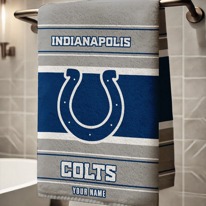 LIMITED EDITION - NEW CUSTOMIZED NFL17 IDC INDIANAPOLIS COLTS BEACH & BATH TOWEL (KIDS & ADULTS)