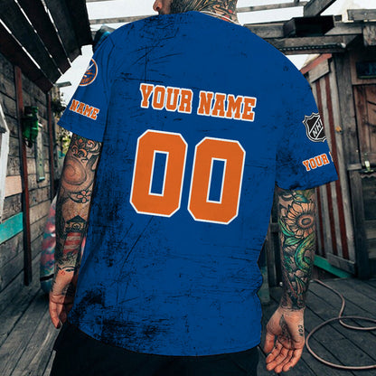 LIMITED EDITION - NEW CUSTOMIZED NHL25 NYI NEW YORK ISLANDERS T-SHIRT FOR FANS
