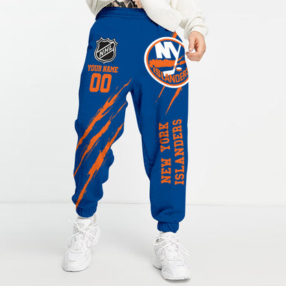LIMITED EDITION - NEW CUSTOMIZED NHL25 NYI NEW YORK ISLANDERS UNISEX LONG PANTS