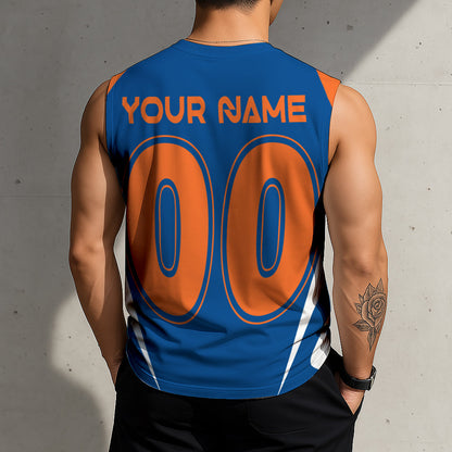LIMITED EDITION - NEW CUSTOMIZED NHL25 NYI NEW YORK ISLANDERS TANK TOP & GYM SHIRT