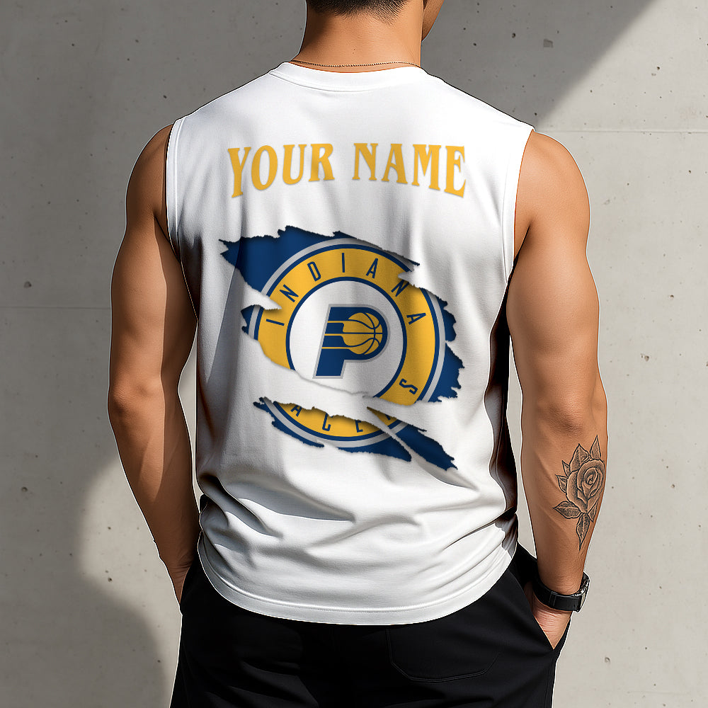 LIMITED EDITION - NEW CUSTOMIZED NBA06 IPA INDIANA PACERS TANKTOP & GYM SHIRT