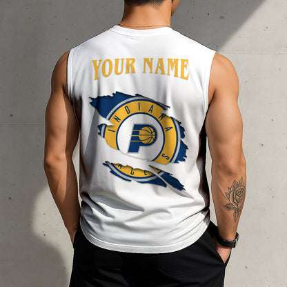 LIMITED EDITION - NEW CUSTOMIZED NBA06 IPA INDIANA PACERS TANKTOP & GYM SHIRT