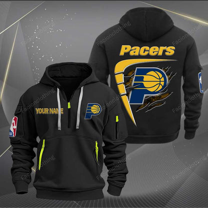 [HOT DEAL] NEW CUSTOMIZED NBA06 IP INDIANA PACERS QUARTER ZIP HOODIE