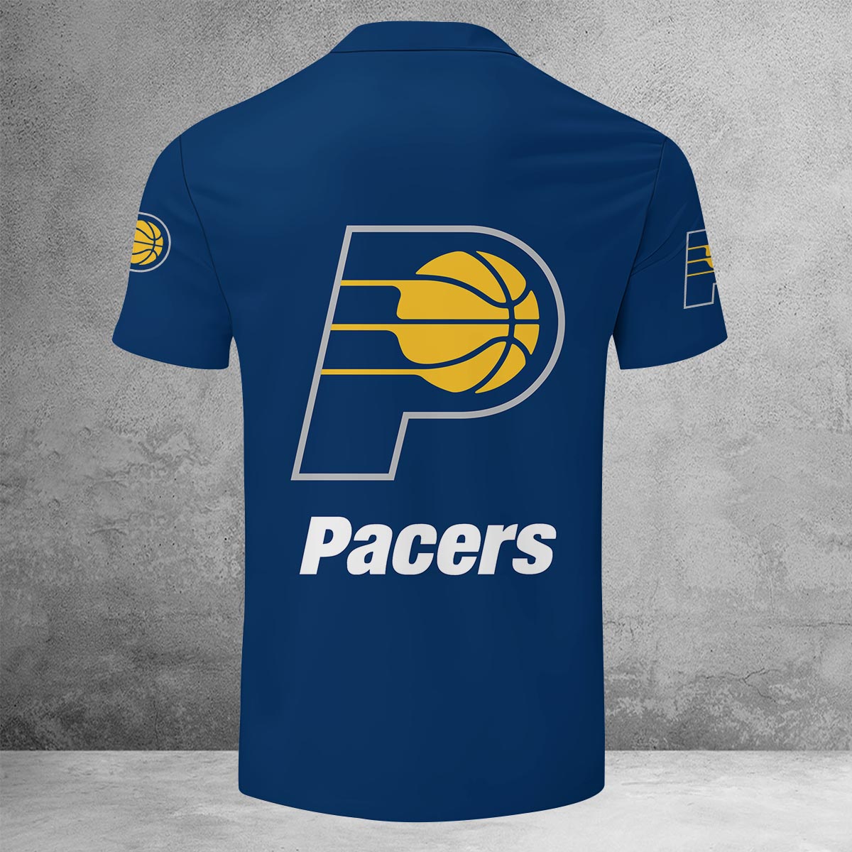 LIMITED EDITION - NEW CUSTOMIZED NBA06 IP INDIANA PACERS ZIP POLO SHIRT