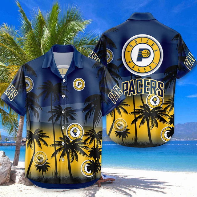 LIMITED EDITION - NEW CUSTOMIZED NBA06 IPA INDIANA PACERS UNISEX HAWAIIAN SHIRT & SHORTS SET