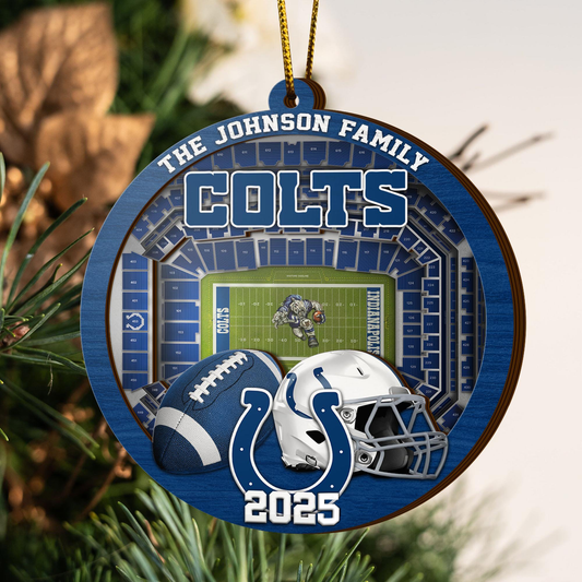 LIMITED EDITION - NEW CUSTOMIZED NFL17 IDC INDIANAPOLIS COLTS ORNAMENT