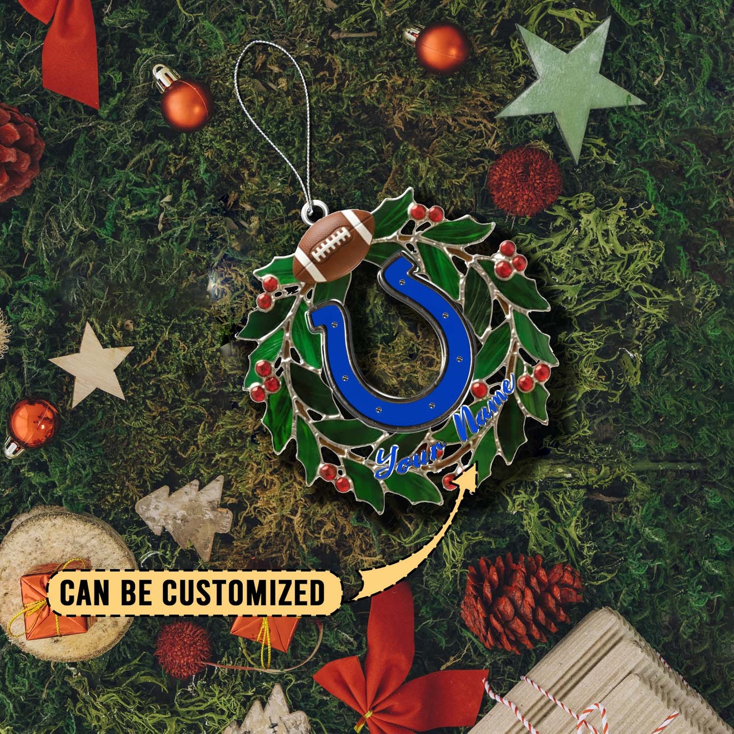 LIMITED EDITION - NEW CUSTOMIZED NFL17 IDC INDIANAPOLIS COLTS ACRYLIC ORNAMENT