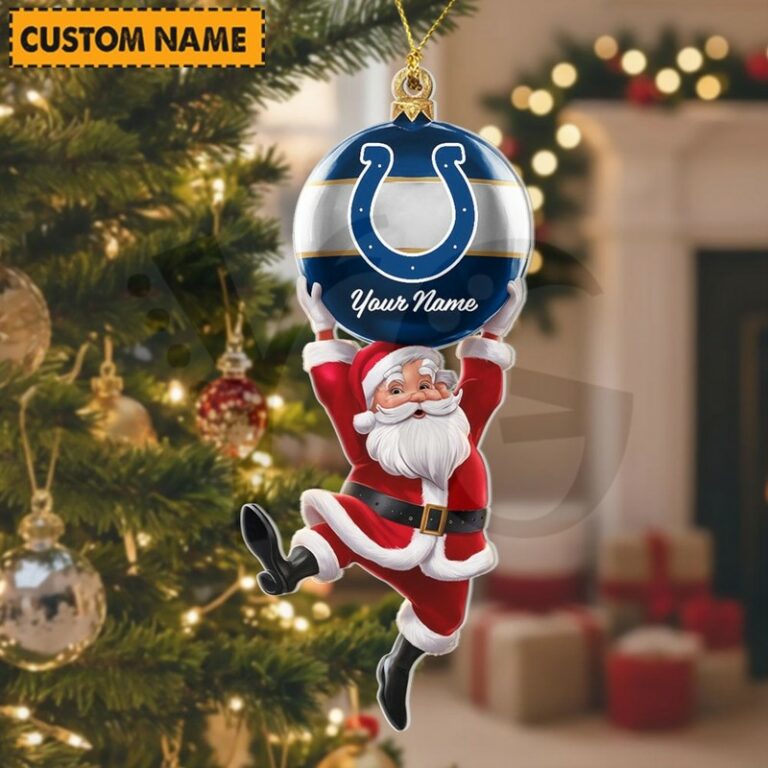 LIMITED EDITION - NEW CUSTOMIZED NFL17 IDC INDIANAPOLIS COLTS CHRISTMAS ACRYLIC ORNAMENT