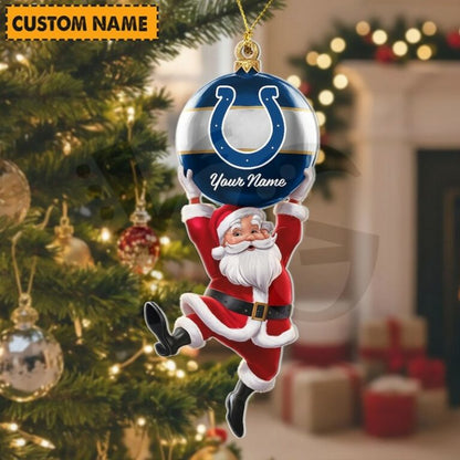 LIMITED EDITION - NEW CUSTOMIZED NFL17 IDC INDIANAPOLIS COLTS CHRISTMAS ACRYLIC ORNAMENT