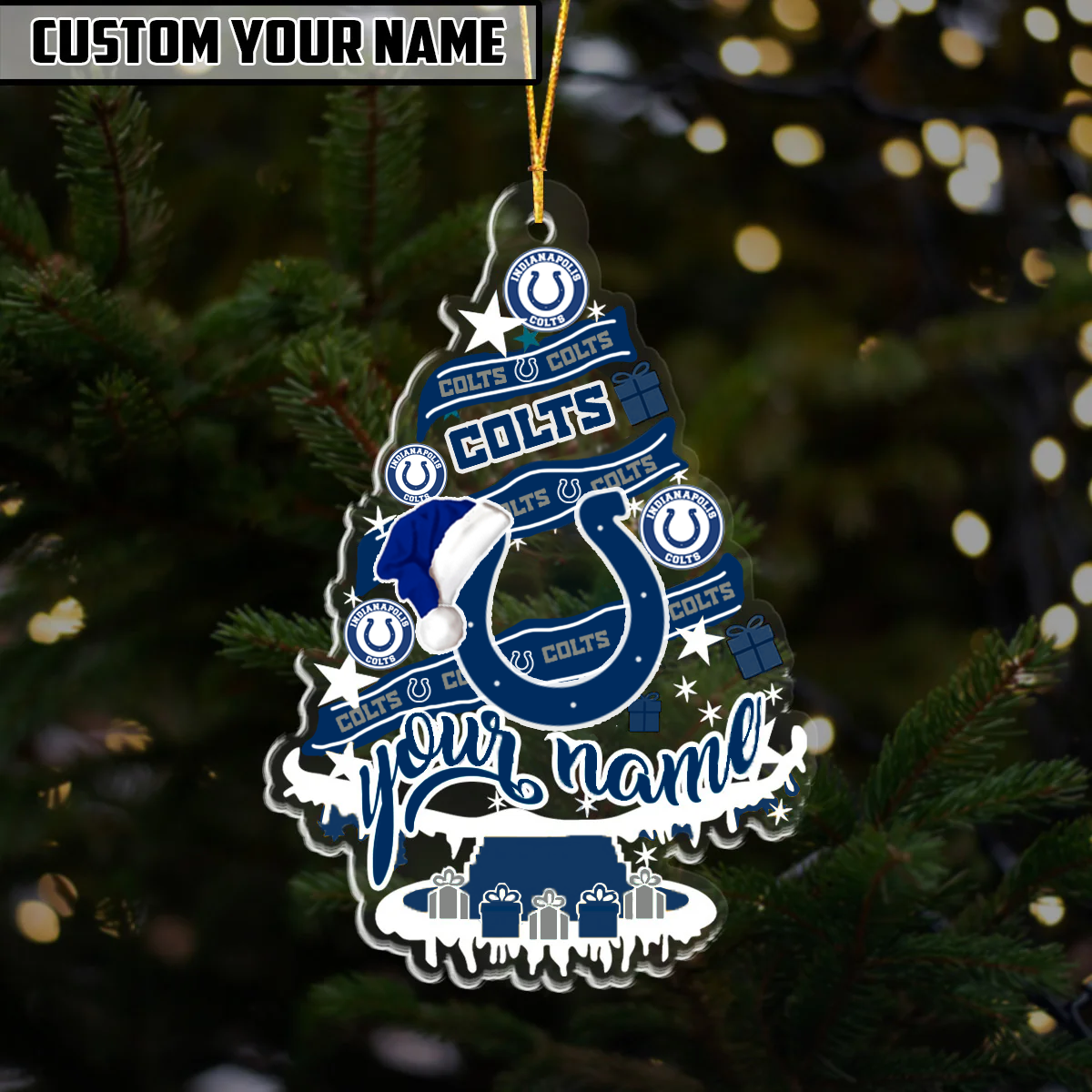 LIMITED EDITION - NEW CUSTOMIZED NFL17 IDC INDIANAPOLIS COLTS ORNAMENT