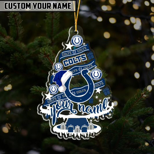 LIMITED EDITION - NEW CUSTOMIZED NFL17 IDC INDIANAPOLIS COLTS ORNAMENT